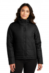 Black Women's Quilted Jacket with Embroidered NABCOT logo